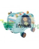 Образователен слон сортер пъзел, манипулационна дъска, блокчета, чук